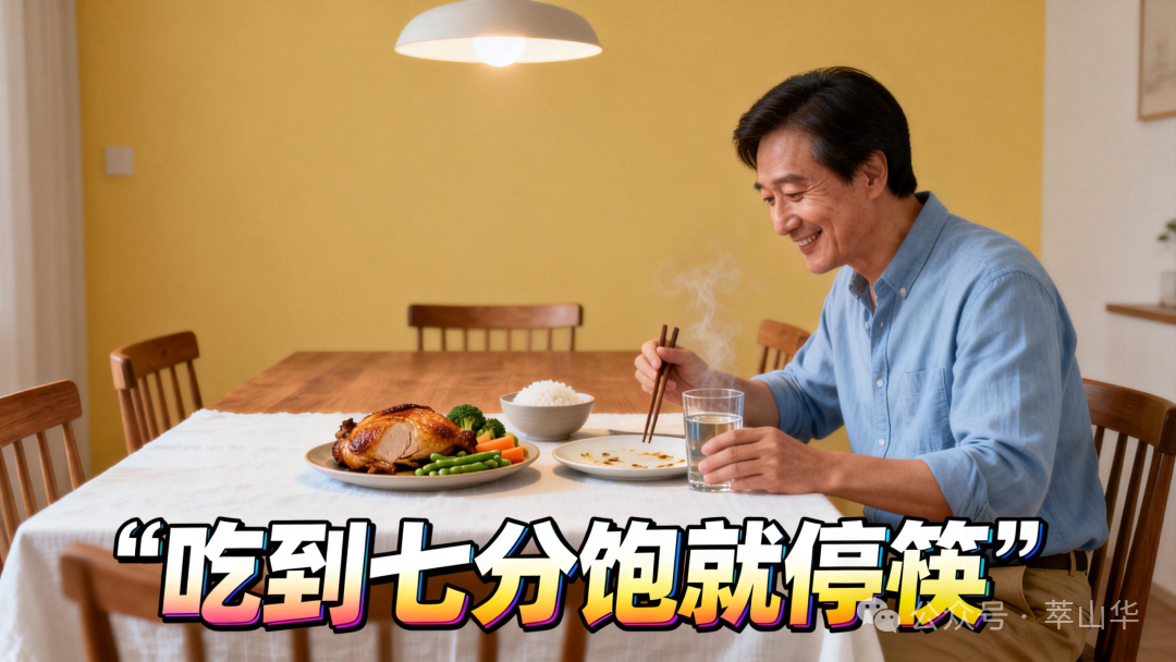 “吃到七分饱就停筷”,这是一个误导性的观念